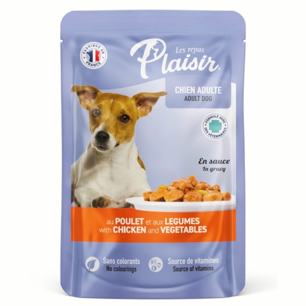 LES REPAS PLAISIR CHIEN ADULT DOG WITH CHICKEN AND VEGETABLES
