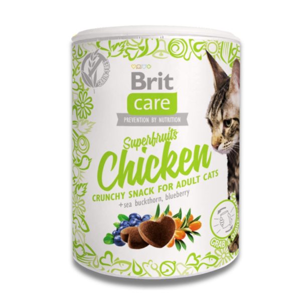 BRIT CARE SUPERFRUITS CHICKEN CRUNCHY SNACK FOR ADULT CATS
