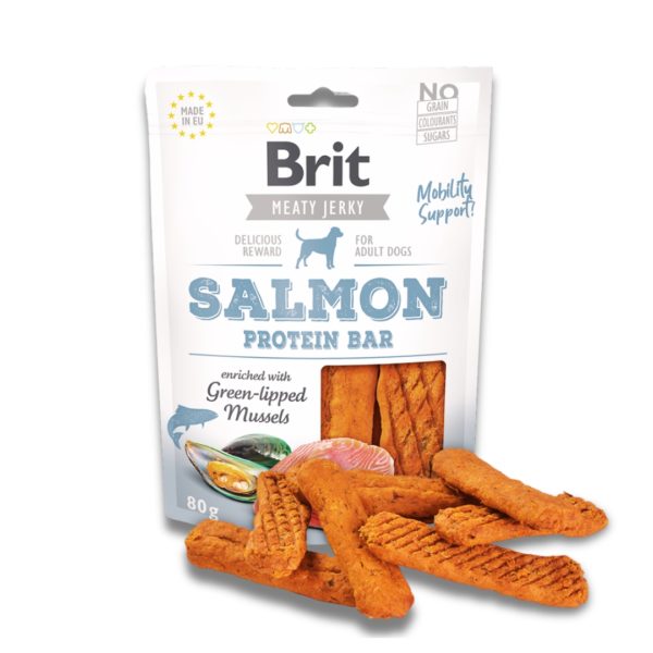 BRIT DELICIOUS REWARD FOR ADULT DOGS SALMON PROTEIN BAR ENRICHED WITH GREEN-LIPPED MUSSELS