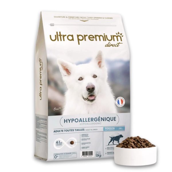 ULTRA PREMIUM HYPOALLERGENIQUE ADULT TE TOUTES TAILLRES POISSON