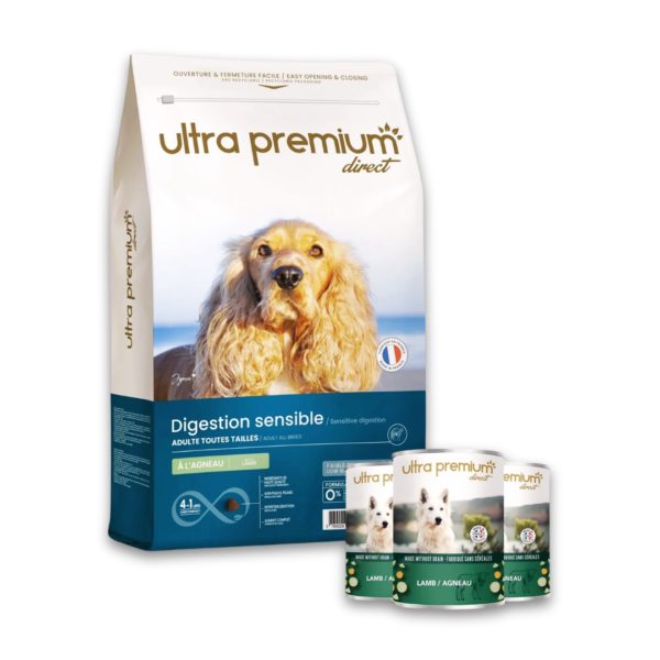 ULTRA PREMIUM DIGESTIN SENSIBLE ADULT TOUTES TAILLES A L'AGNEAU