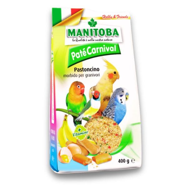 MANITOBA PATE CARNIVAL PASTONICO MORBIDO PER GRANIVOIR 400G