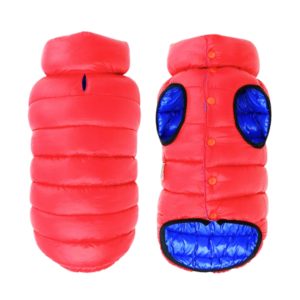 PET ARTIST LIGHTWEIGHT REVERSIBLE DOG WINTER COAT WITH LEASH HOLE