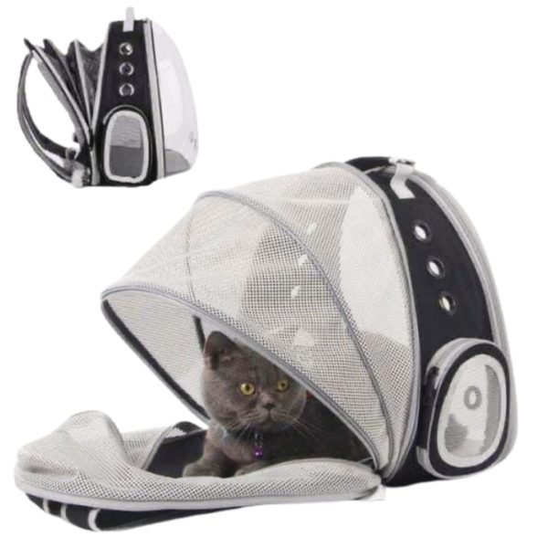 AMTANG EXPANDABLE CAT CARRIER BACKPACK PORTABLE PET PUPPY OUTDOOR TRAVELING