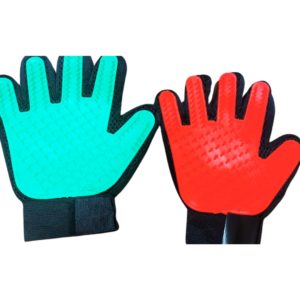 STUFFY NOSE PET GROOMING GLOVE/MITTS, FOR DESHEDDING/BATHING DOGS, CATS, HORSES, RABBITS. SOOTHING AND RELAXING YOUR PETS. COMFORTABLE AND DURABLE