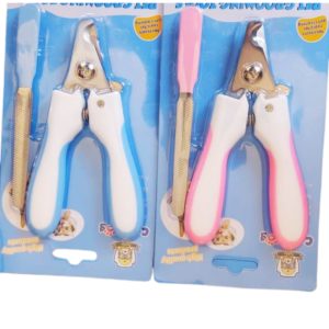 YUESER DOG NAIL CLIPPERS, 2 SETS OF STAINLESS STEEL CLAW CLIPPERS WITH NAIL FILE AND NON SLIP HANDLES FOR SMALL MEDIUM AND LARGE BREEDS