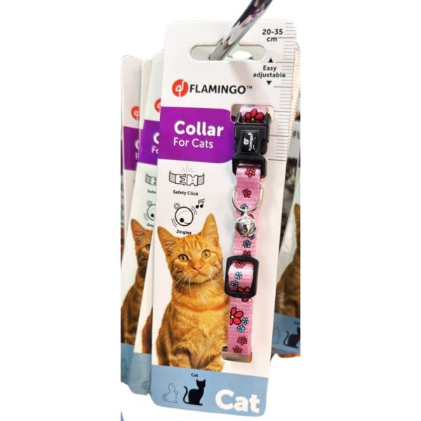 FLAMINGO MINOU 20-32CM PINK CAT COLLAR