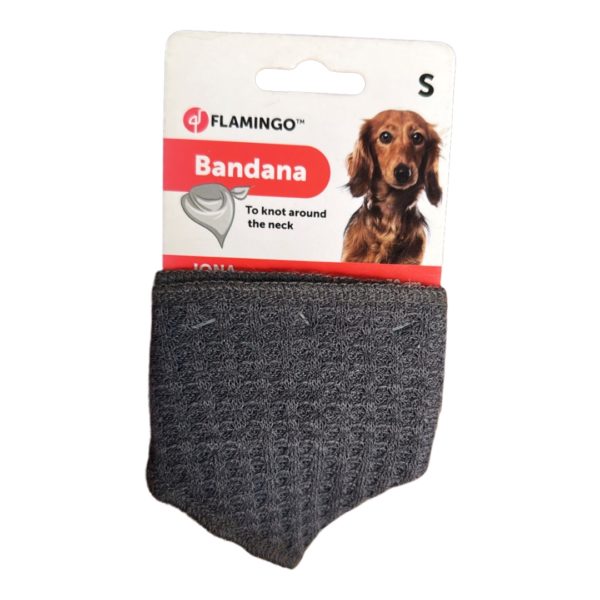FLAMINGO IONA FABRIC PET BANDANA GRAY