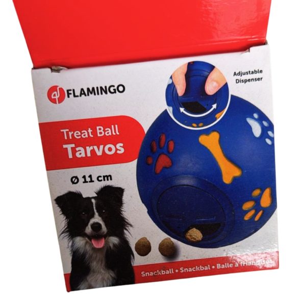 FLAMINGO TARVOS SNACK BALL - DOG TOY - 11 CM - RED;BLUE