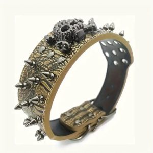 SPIKED ADJUSTABLE ANTI-BITE DOG COLLAR FOR SMALL/MEDIUM DOGS