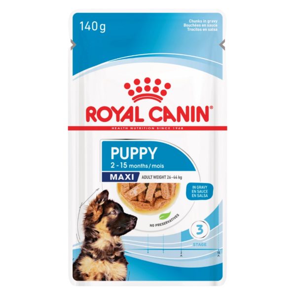ROYAL CANIN MAXI PUPPY CHUNKS IN GRAVY