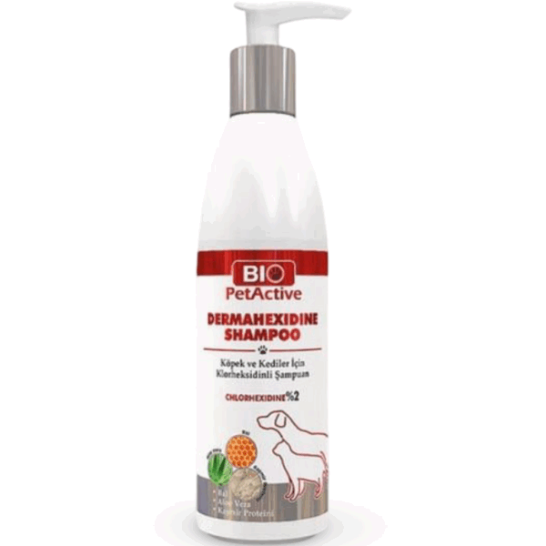 BIO PET ACTIVE DERMAHEXIDINE DOG AND CAT ANTISEPTIC SHAMPOO 250 ML