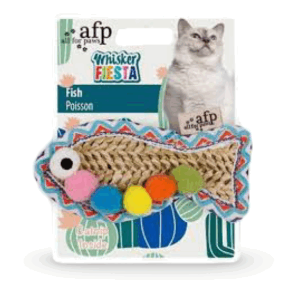 ALL FOR PAWS WHISKER FIESTA FISH CATNIP TOY