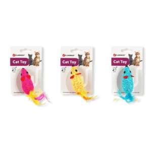 FLAMINGO TOY SHUKA MOUSE FEATHER MULTIPLE COLOURS