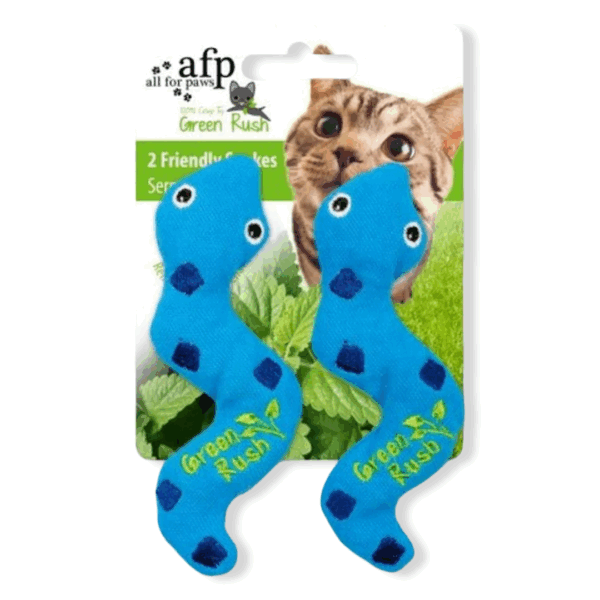 AFP GREEN RUSH SILLY SNAKES CATNIP CAT TOY